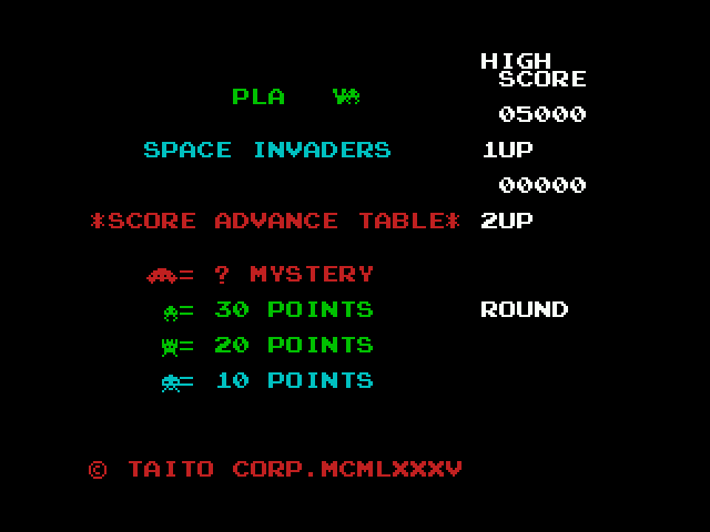 Space Invaders [Falcon030] atari screenshot